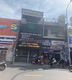 cho thue nha mat tien duong lac long quan dt 4x16m 2 lau gia 22tr th