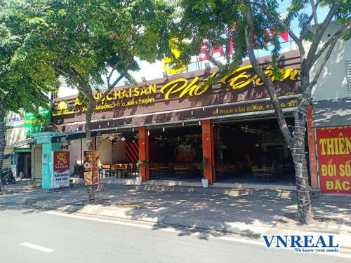 cho thue nha mat tien duong pham van dong dien tich 17mx20m gia 90tr th