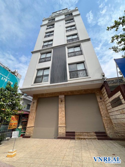 cho thue nha mat tien duong bach dang 9x18m 1 ham 3 lau 155tr th