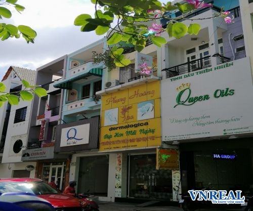 cho thue nha mat tien duong hoa su 4x16 m2 3 lau 45 trieu