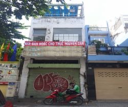 cho thue nha mat tien duong vo thi sau 1 tret 3 lau gia 35tr rong 36 x 17m