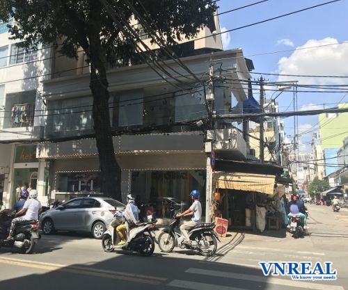 cho thue nha mat tien duong vo van tan dt  12x4m 1 lau 90 trieu