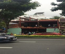 cho thue nha mt duong truong son 14x16m1 tret 2 lau 230tr thang