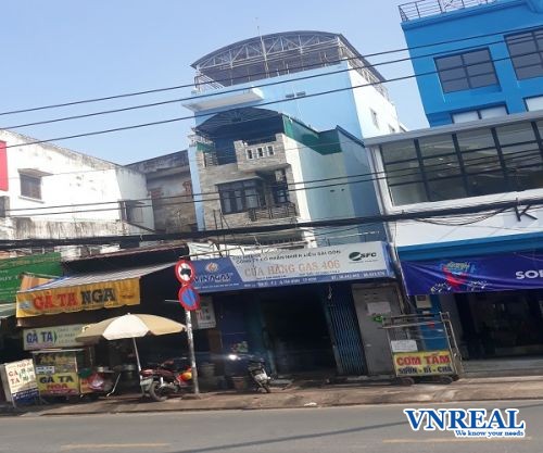 cho thue nha mat tien duong le van sy 3x12 m2 2 lau 35 trieu