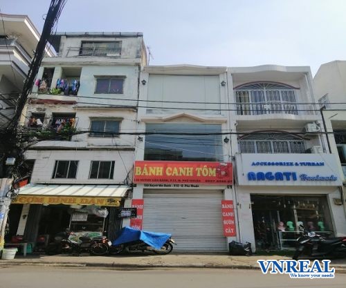 cho thue nha mat tien duong huynh van banh 32x12 2 lau 40 trieu