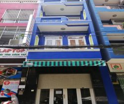 cho thue nha mat tien duong cu lao 4x18 m2 2 lau 25 trieu
