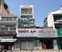 cho thue nha mat tien duong bach dang dt  36x26 5 tang no hau 4m gia  65tr thang