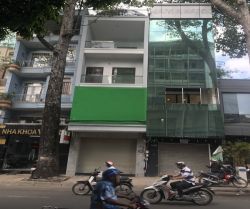 cho thue nha mat tien duong cao thang quan 3  dt  4x18m 4 lau  gia  4 500 usd thang