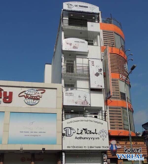 cho thue nha mat tien dinh tien hoang 5x20 7tang  gia 85tr th