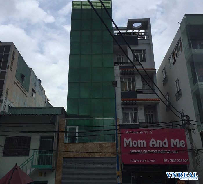 cho thue nha mat tien phan dinh phung 45x15 1ham 6tang  gia 50tr th