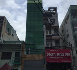 cho thue nha mat tien phan dinh phung 45x15 1ham 6tang  gia 50tr th