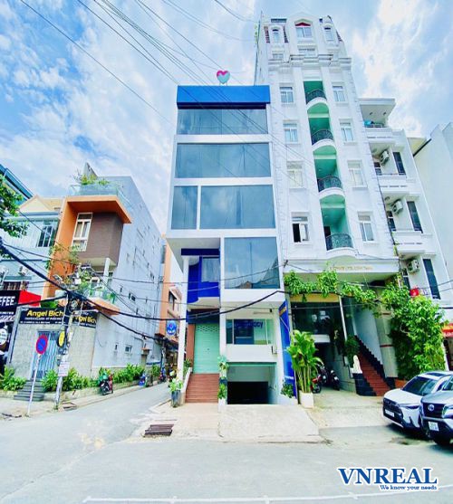 cho thue nha mat tien vo oanh dien tich 9x22m 4 lau 1 ham gia 220tr th