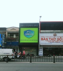 cho thue nha mat tien duong bach dang dien tich 45x15m 2 lau gia 55tr th