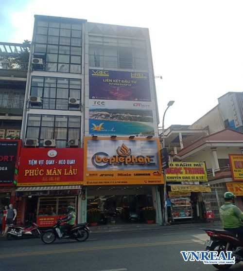 cho thue nha duong phan dinh phung dt 5x45m  no hau 8m  5 lau gia 150tr th