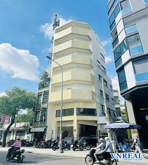 cho thue toa nha goc 2 mat tien duong hoang hoa tham dien tich 7mx13m 5 lau 1 ham gia 130tr th