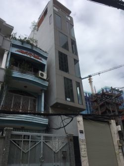 cho thue nha mat tien nguyen trong tuyen phuong 8quan phu nhuan  38x16m 1 tret  1 lung  4 lau 60 thang