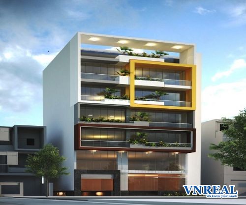 cho thue toa nha nguyen huu canh 11x17m ham 6 tang 300 tr thang