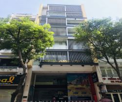 cho thue toa nha quan 1 mat tien duong calmette dt  8x20m ham 7 lau gia 350 trieu thang