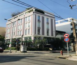 cho thue toa nha quan 1 mat tien duong tran khanh du dt  12x24m ham 7 lau gia 230 trieu thang